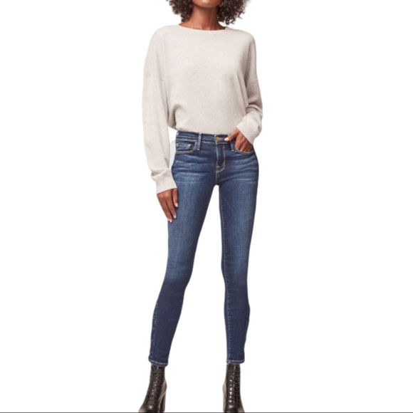 Frame Le Skinny De Jeanne Snap Away Jeans Size 25 - Picture 4 of 7